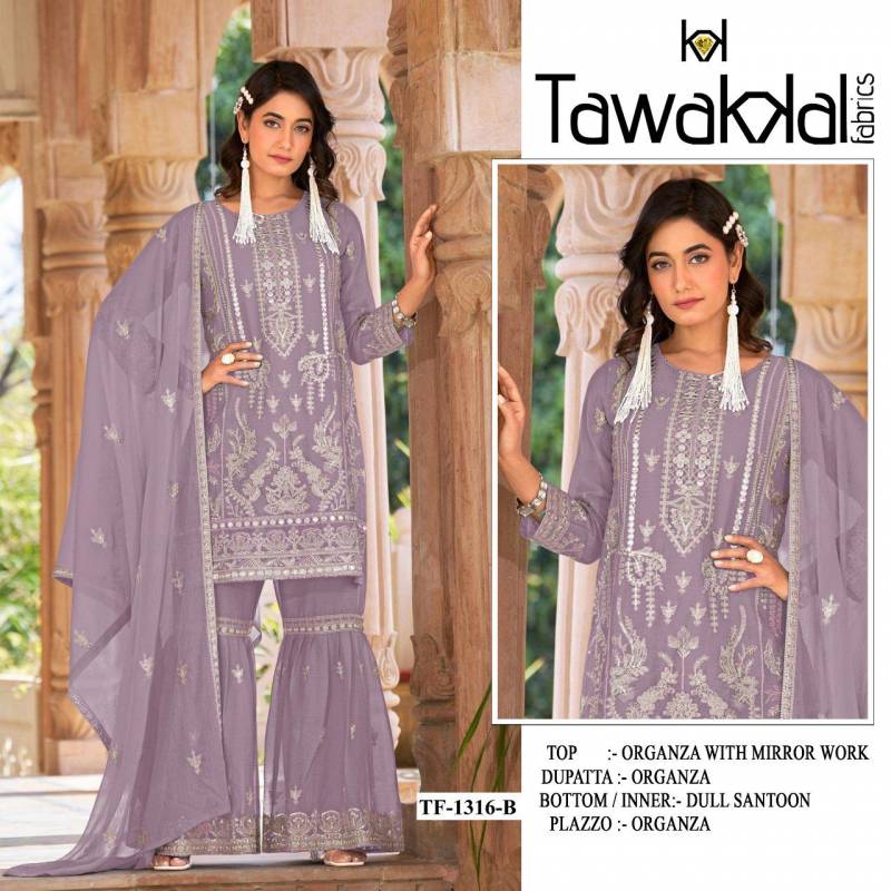 Tf 1316 A To F Nylon Organza Embroidery Work Pakistani Salwar Kameez
