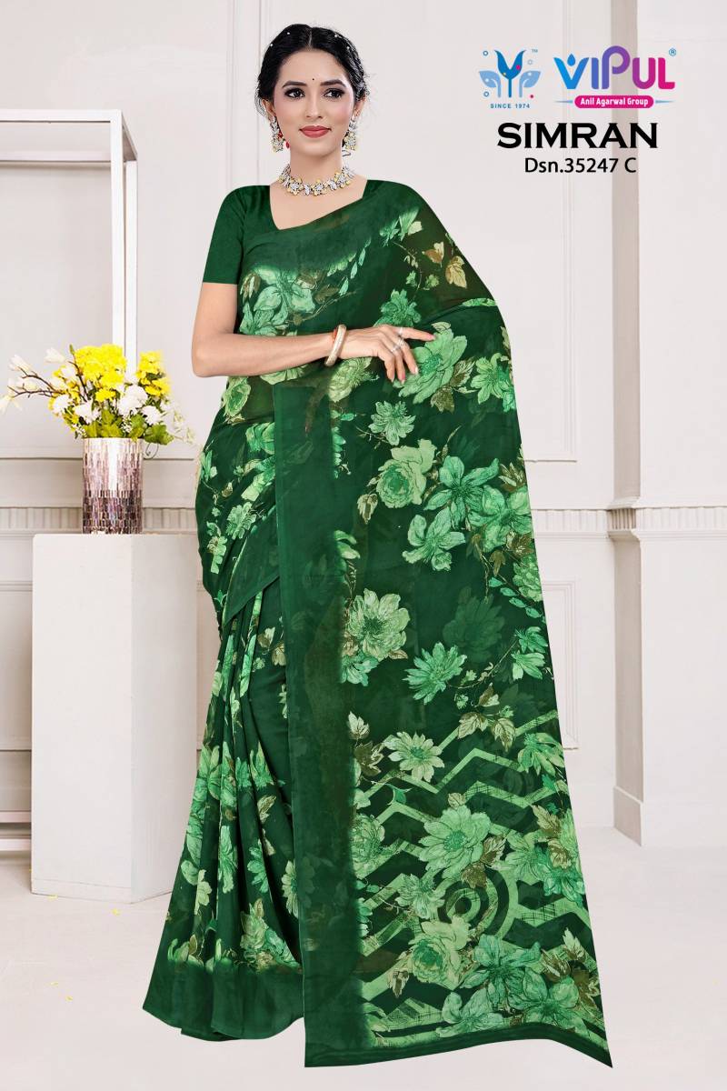 Vipul Simran 35247 A To D Georgette Casual Wear Saree Collection