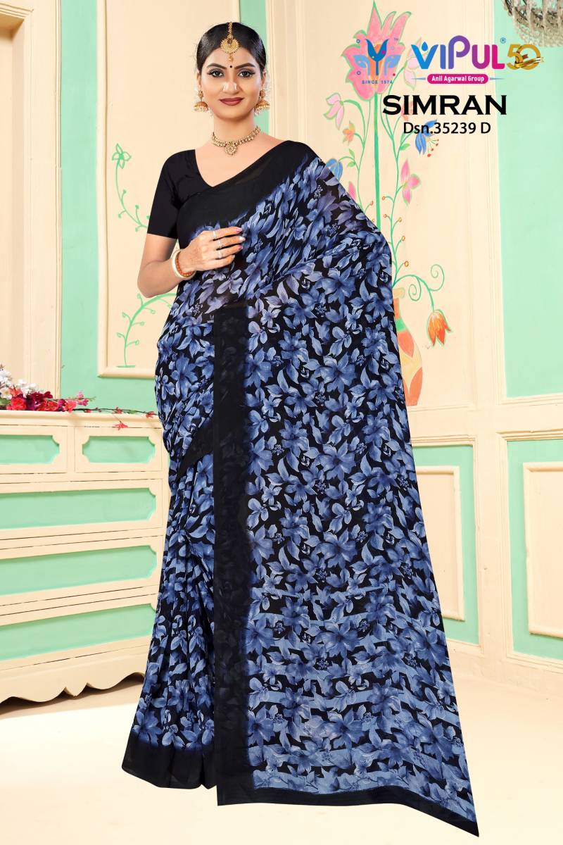 Vipul Simran 35239 A To D Georgette Casual Wear Saree Collection