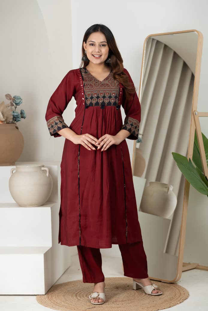 Naisha K 419 Roman Silk Designer Kurti Pant And Dupatta Collection