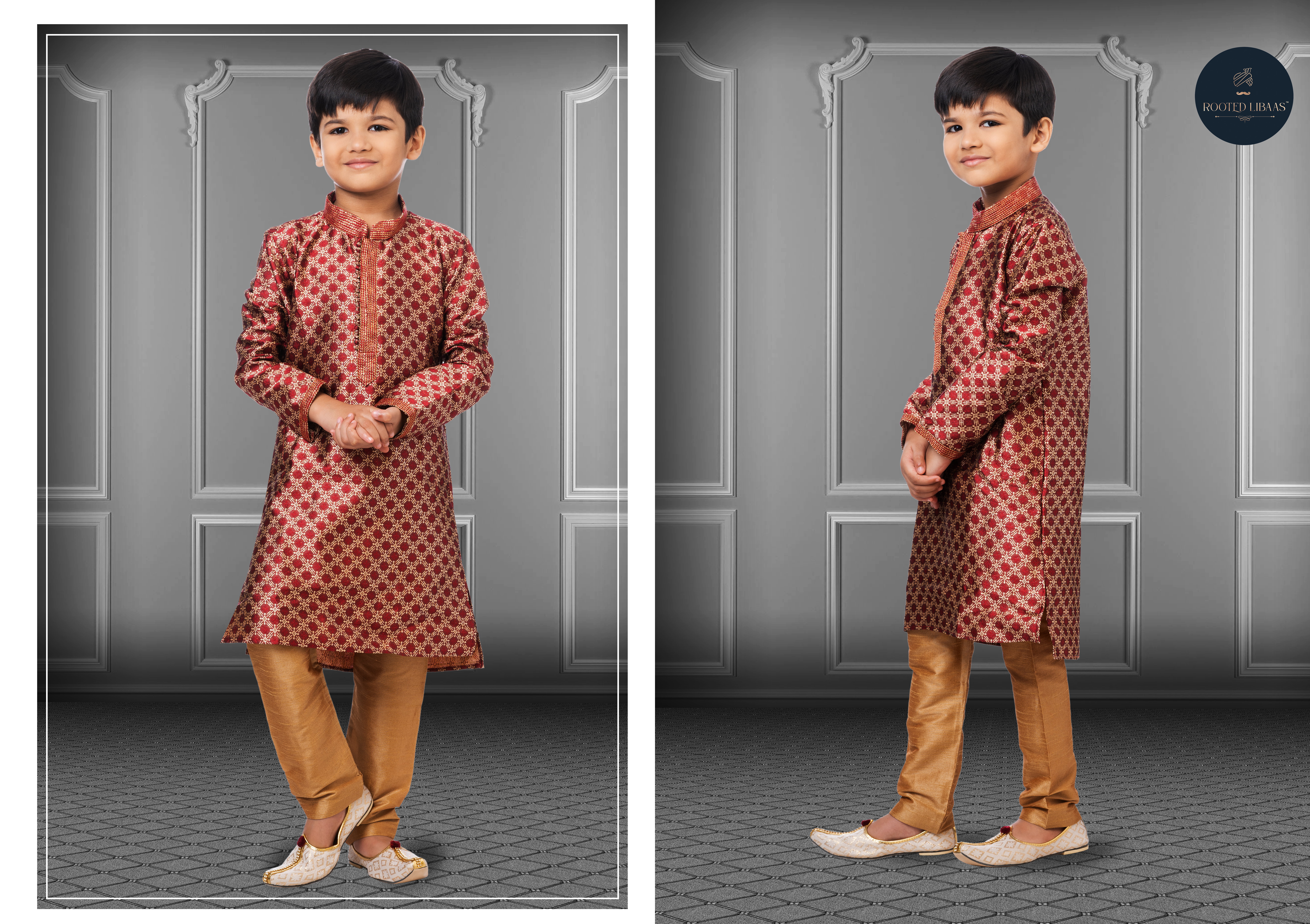 Swarg 681 To 709 Jacquard Silk Wedding Wear Kids Kurta Pajama