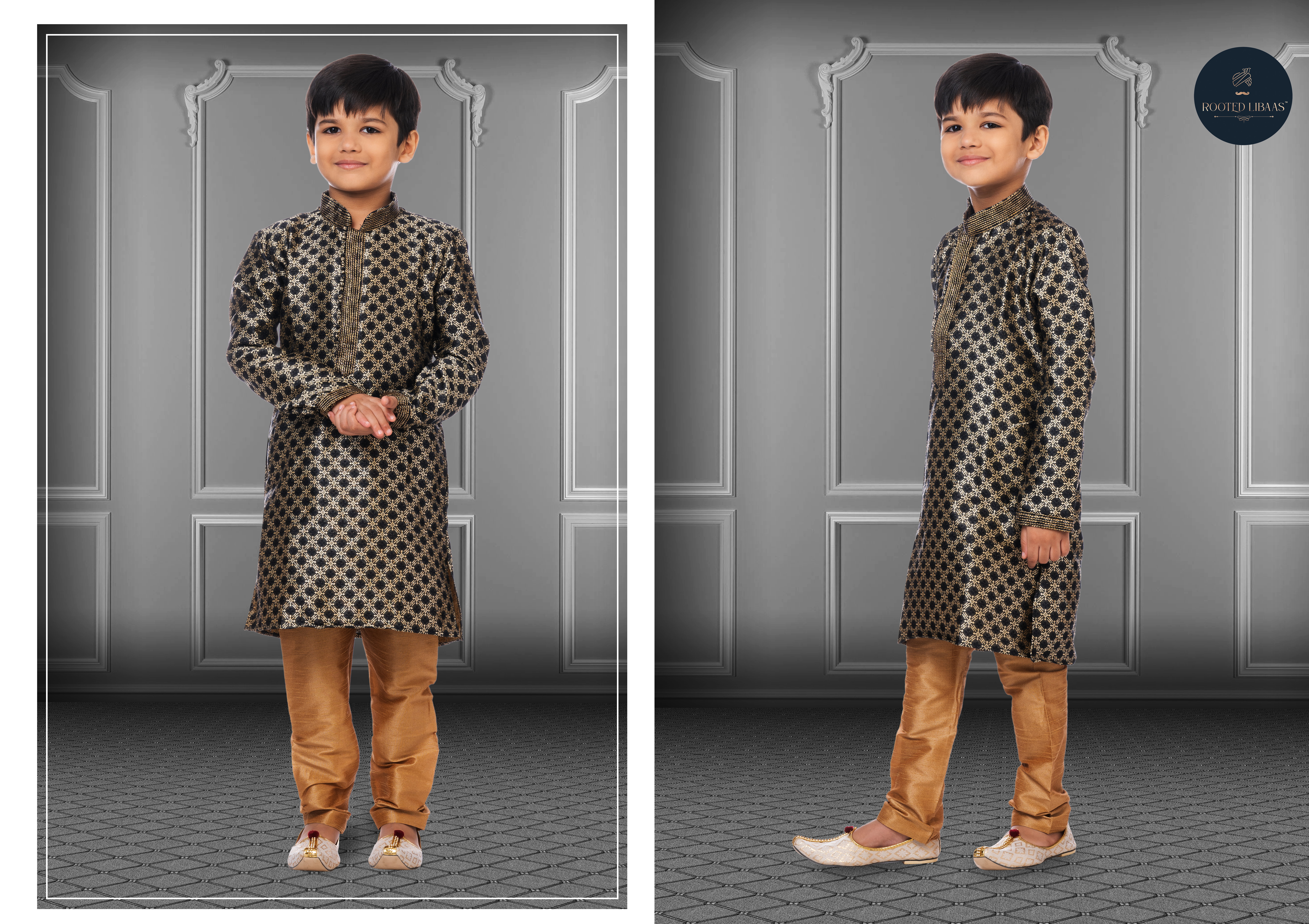 Swarg 681 To 709 Jacquard Silk Wedding Wear Kids Kurta Pajama