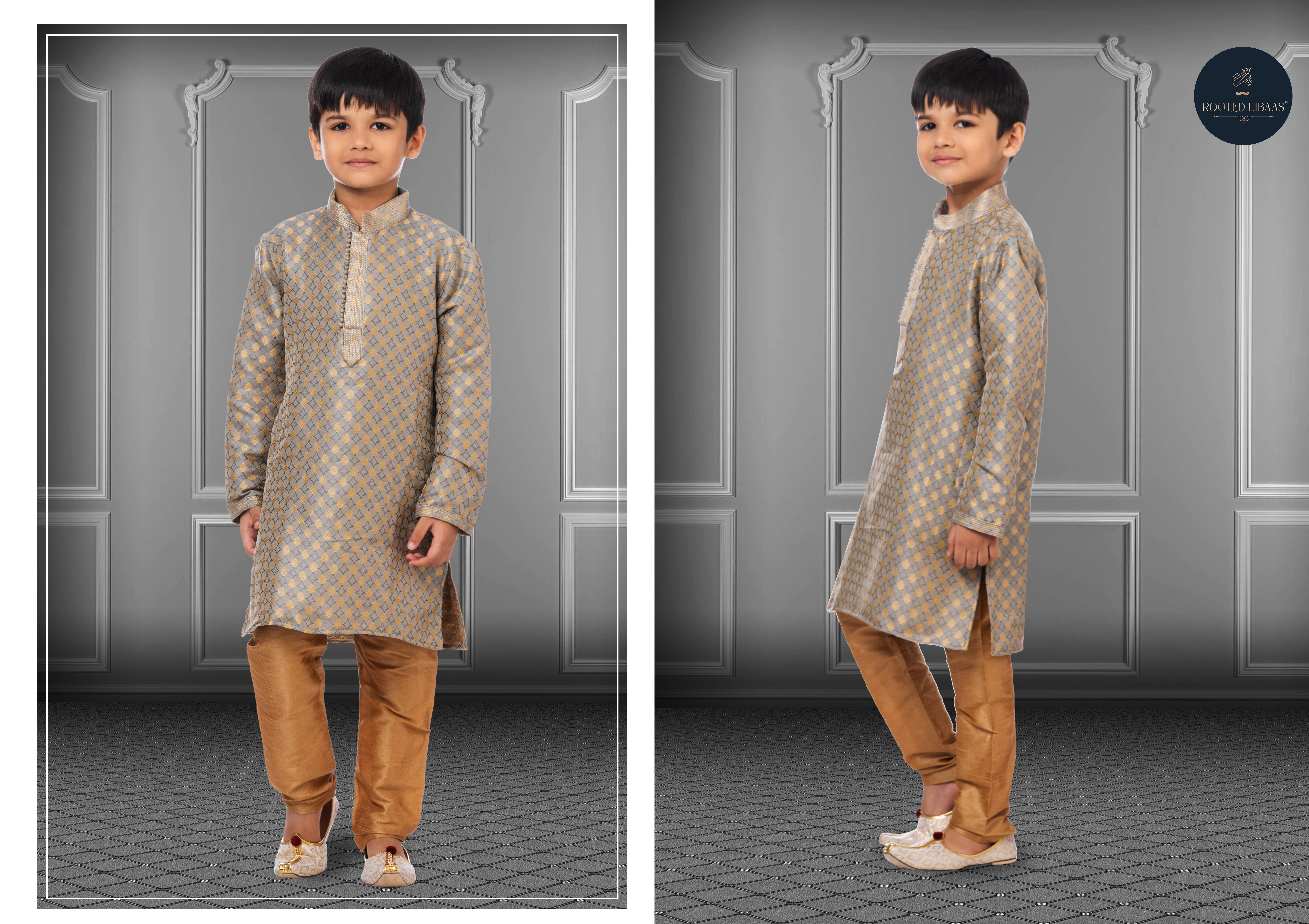 Swarg 681 To 709 Jacquard Silk Wedding Wear Kids Kurta Pajama