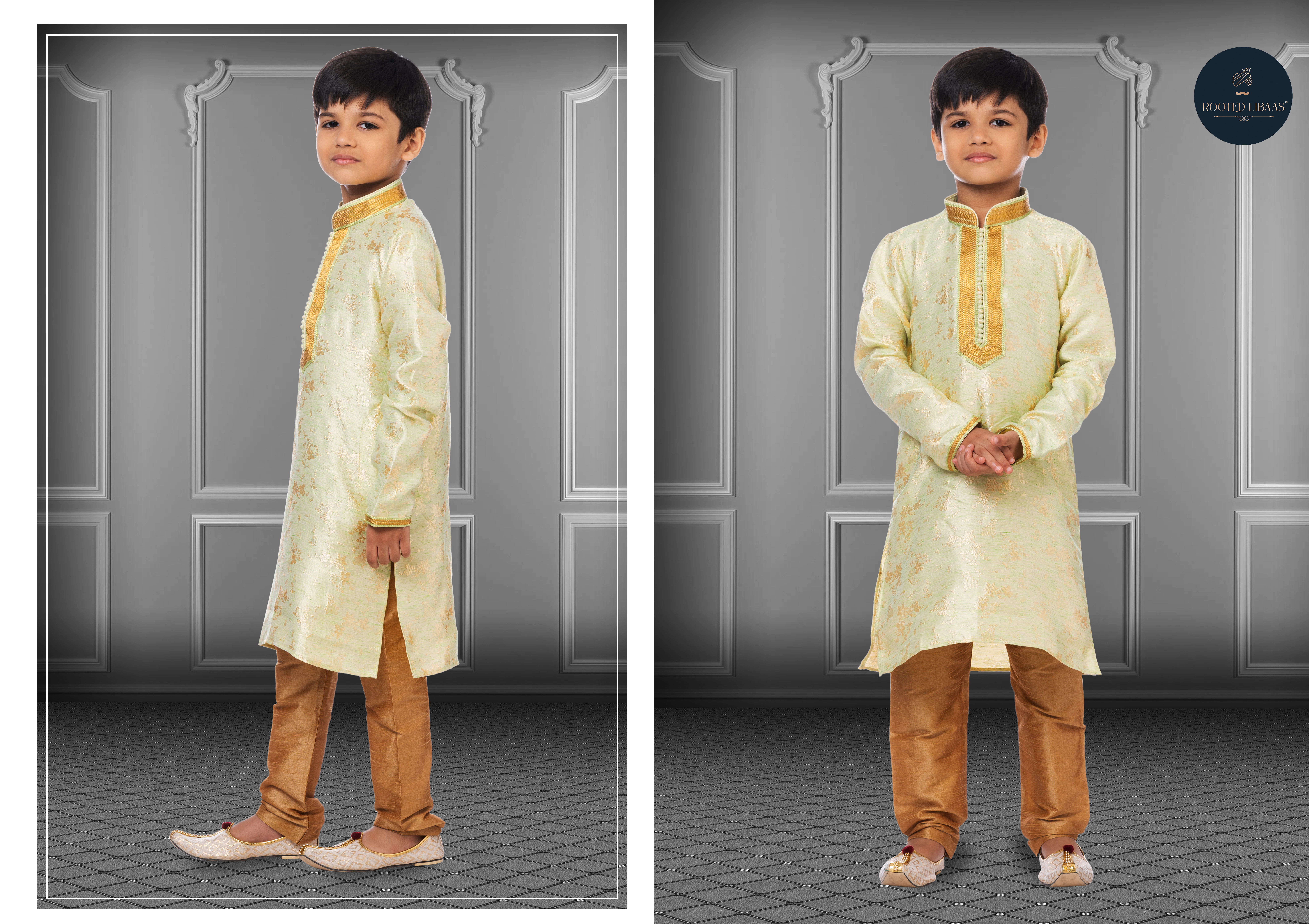 Swarg 681 To 709 Jacquard Silk Wedding Wear Kids Kurta Pajama