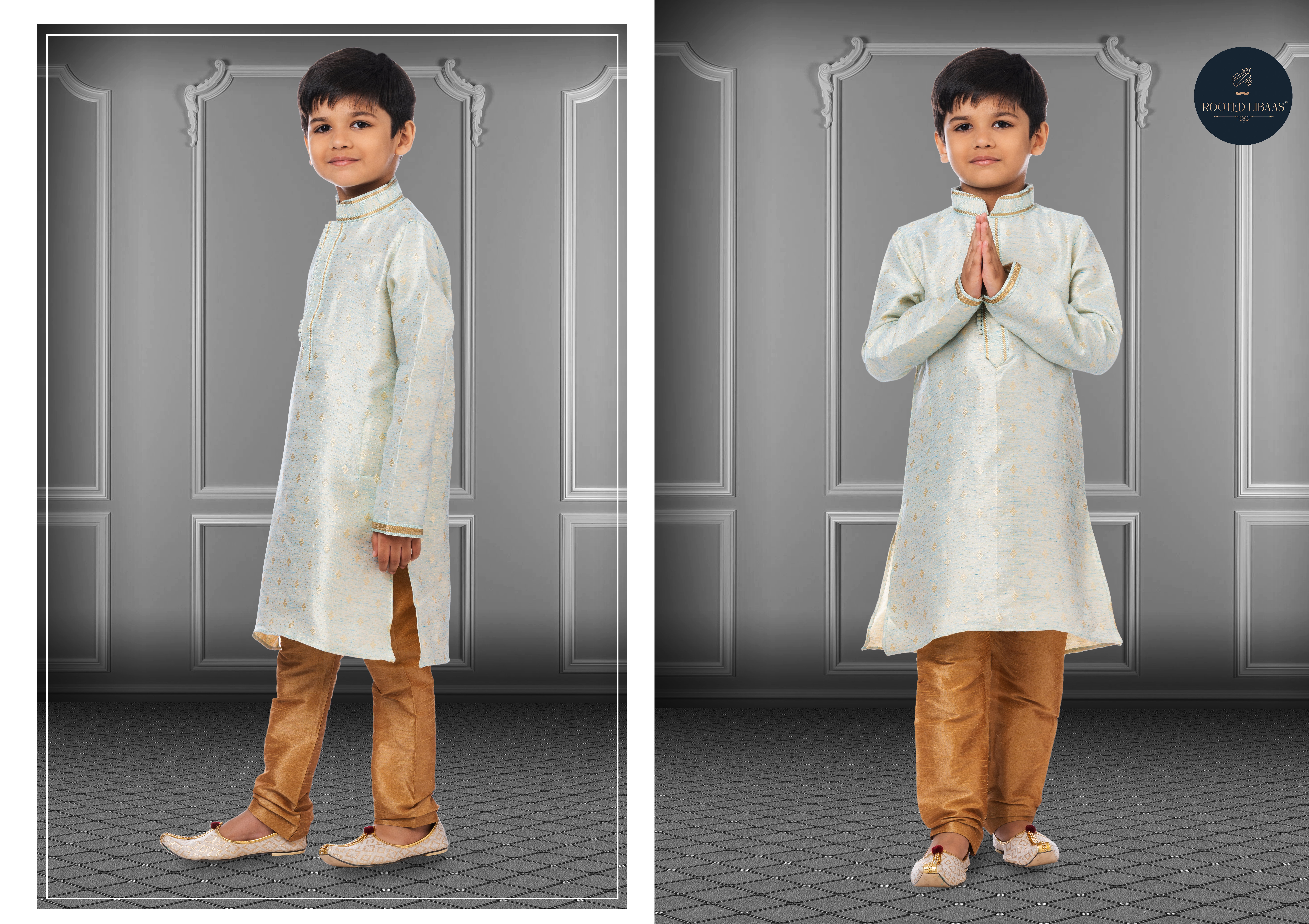 Swarg 681 To 709 Jacquard Silk Wedding Wear Kids Kurta Pajama