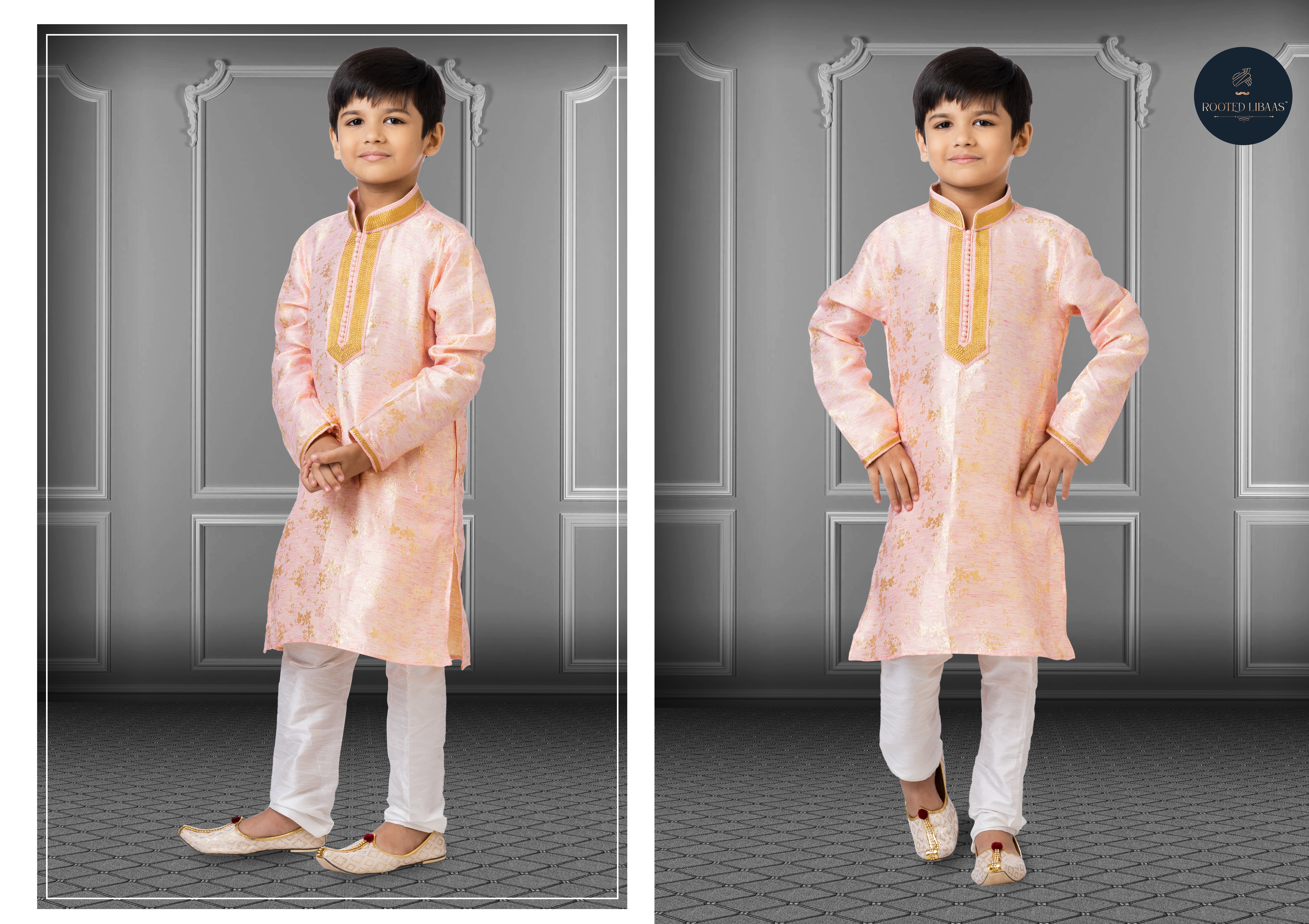 Swarg 681 To 709 Jacquard Silk Wedding Wear Kids Kurta Pajama