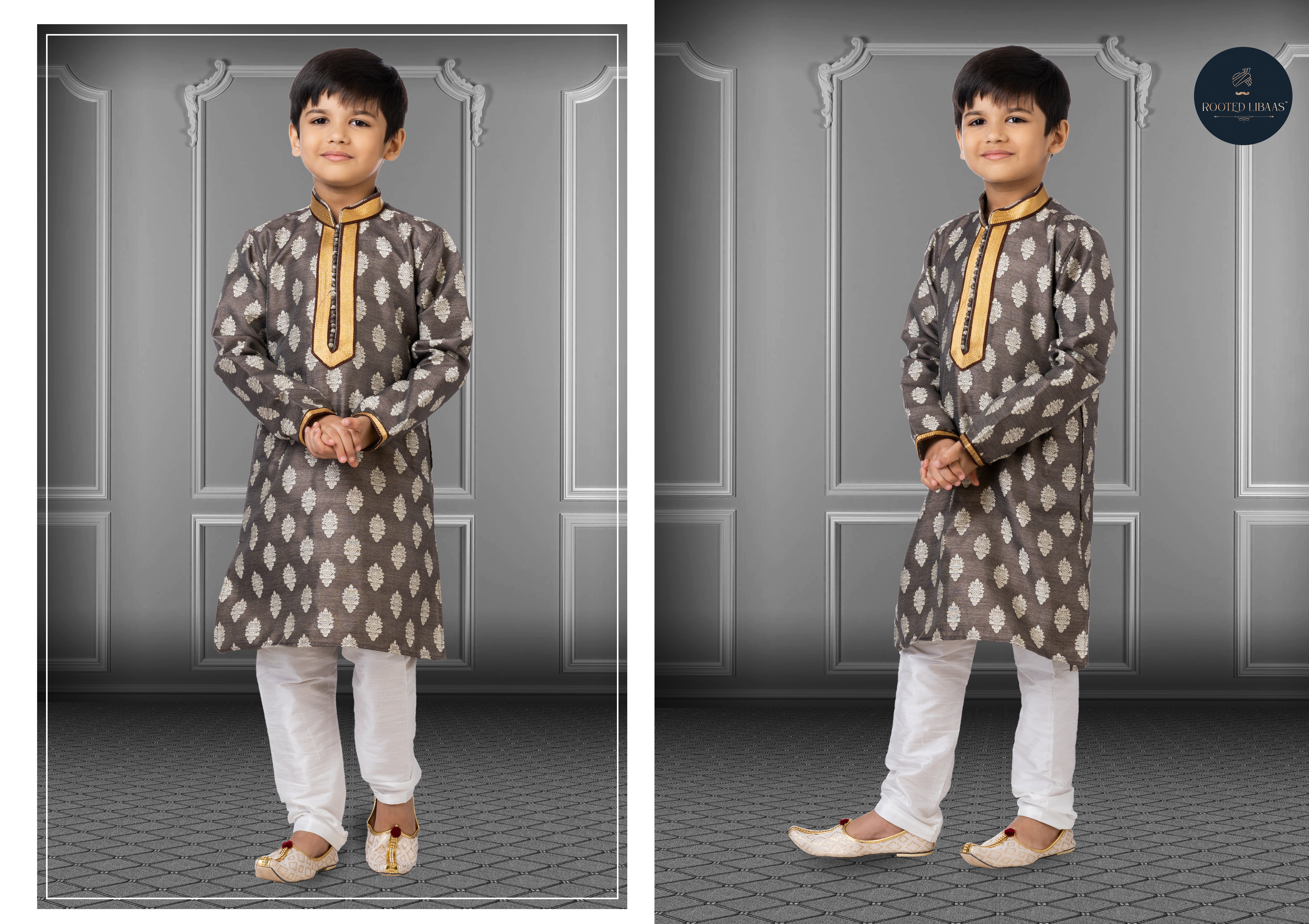 Swarg 681 To 709 Jacquard Silk Wedding Wear Kids Kurta Pajama