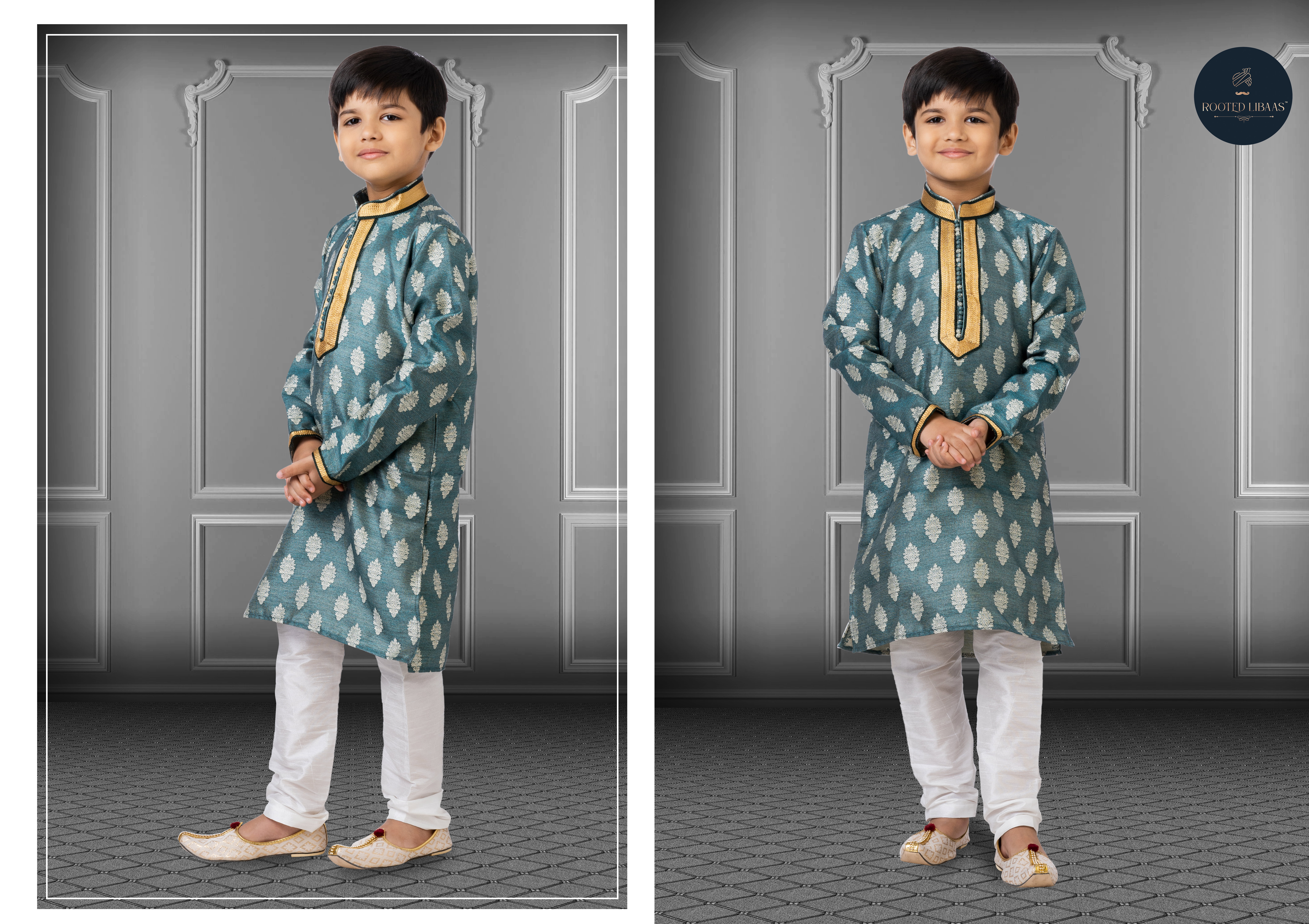 Swarg 681 To 709 Jacquard Silk Wedding Wear Kids Kurta Pajama