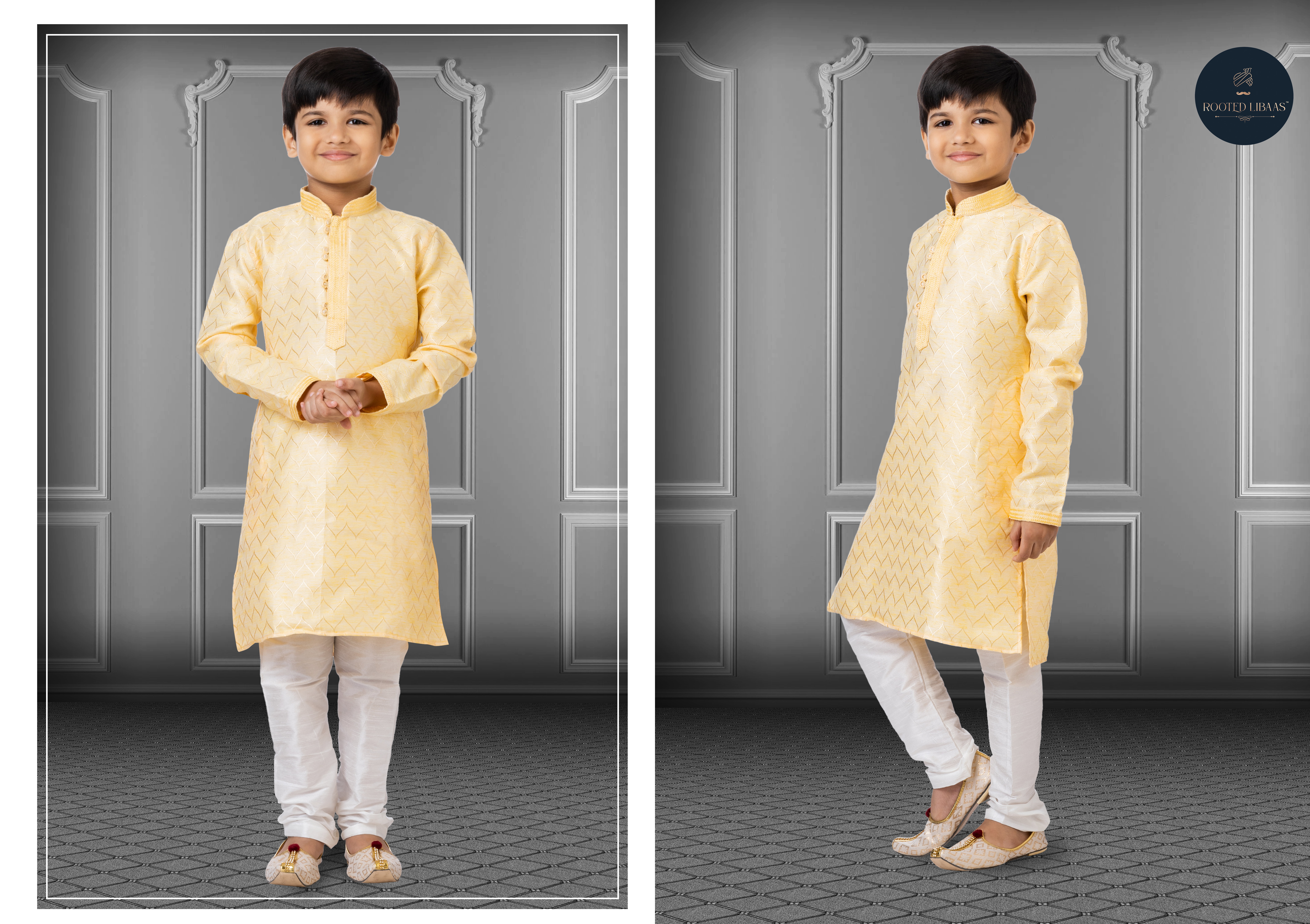 Swarg 681 To 709 Jacquard Silk Wedding Wear Kids Kurta Pajama