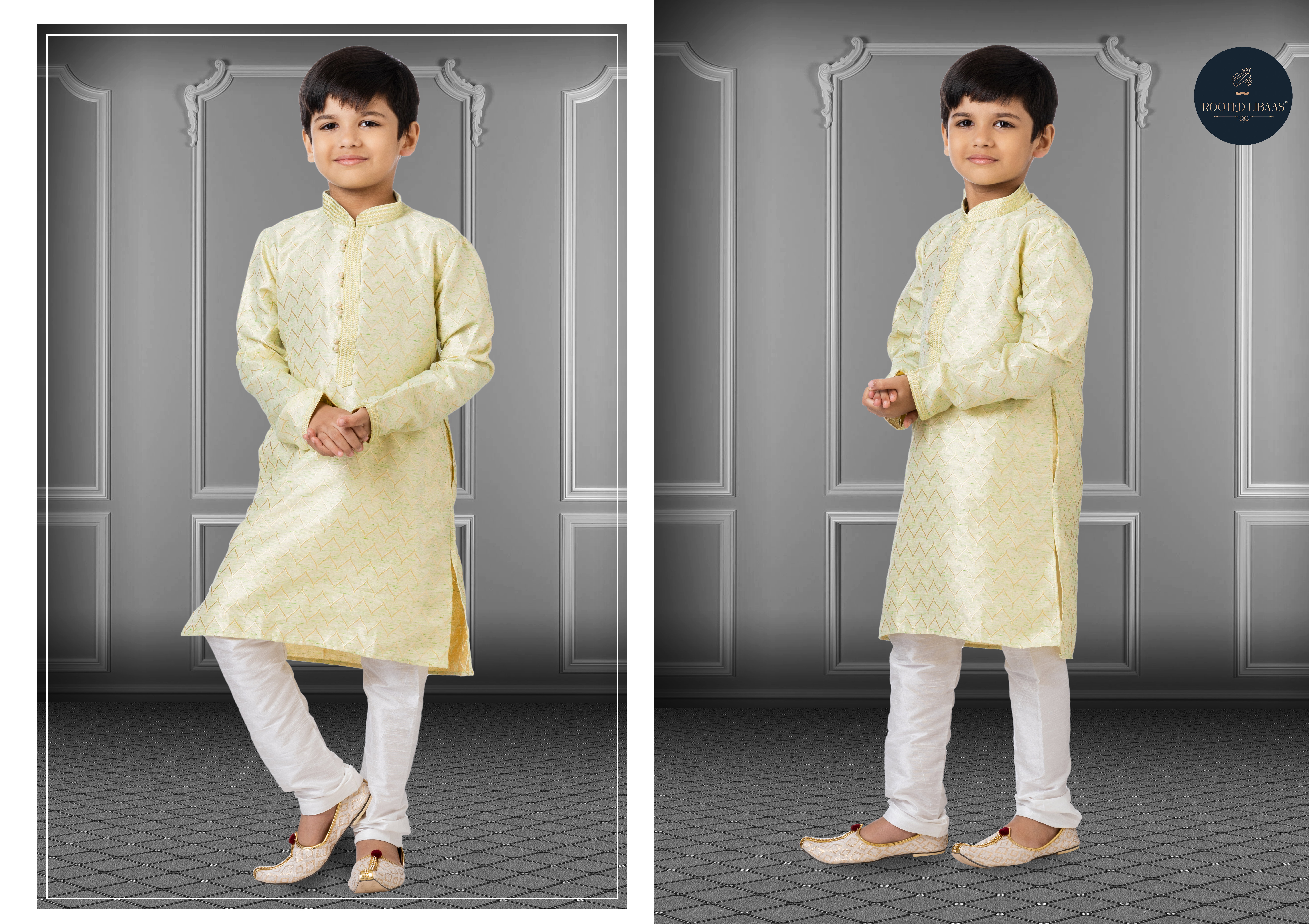 Swarg 681 To 709 Jacquard Silk Wedding Wear Kids Kurta Pajama