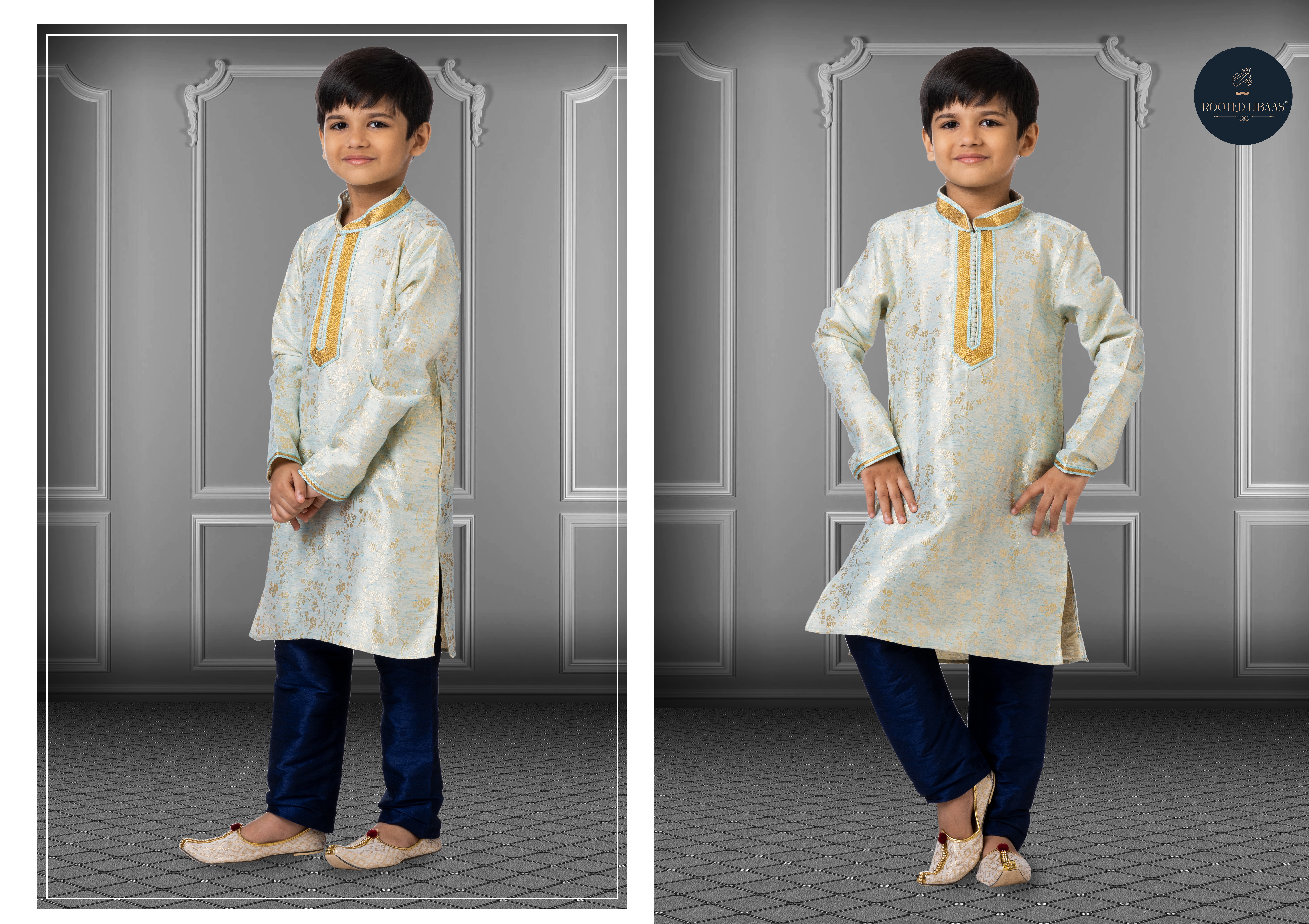 Swarg 681 To 709 Jacquard Silk Wedding Wear Kids Kurta Pajama