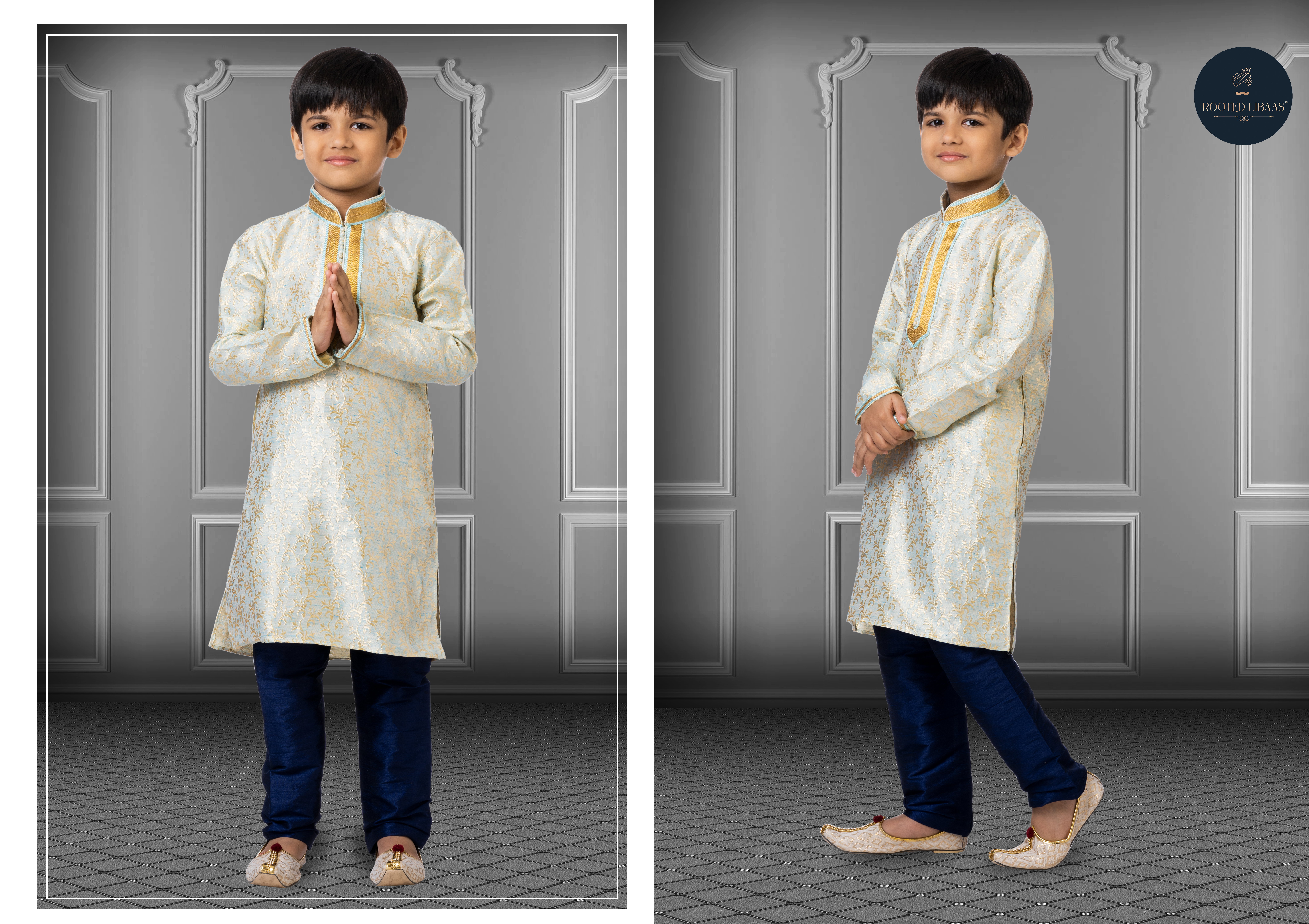 Swarg 681 To 709 Jacquard Silk Wedding Wear Kids Kurta Pajama