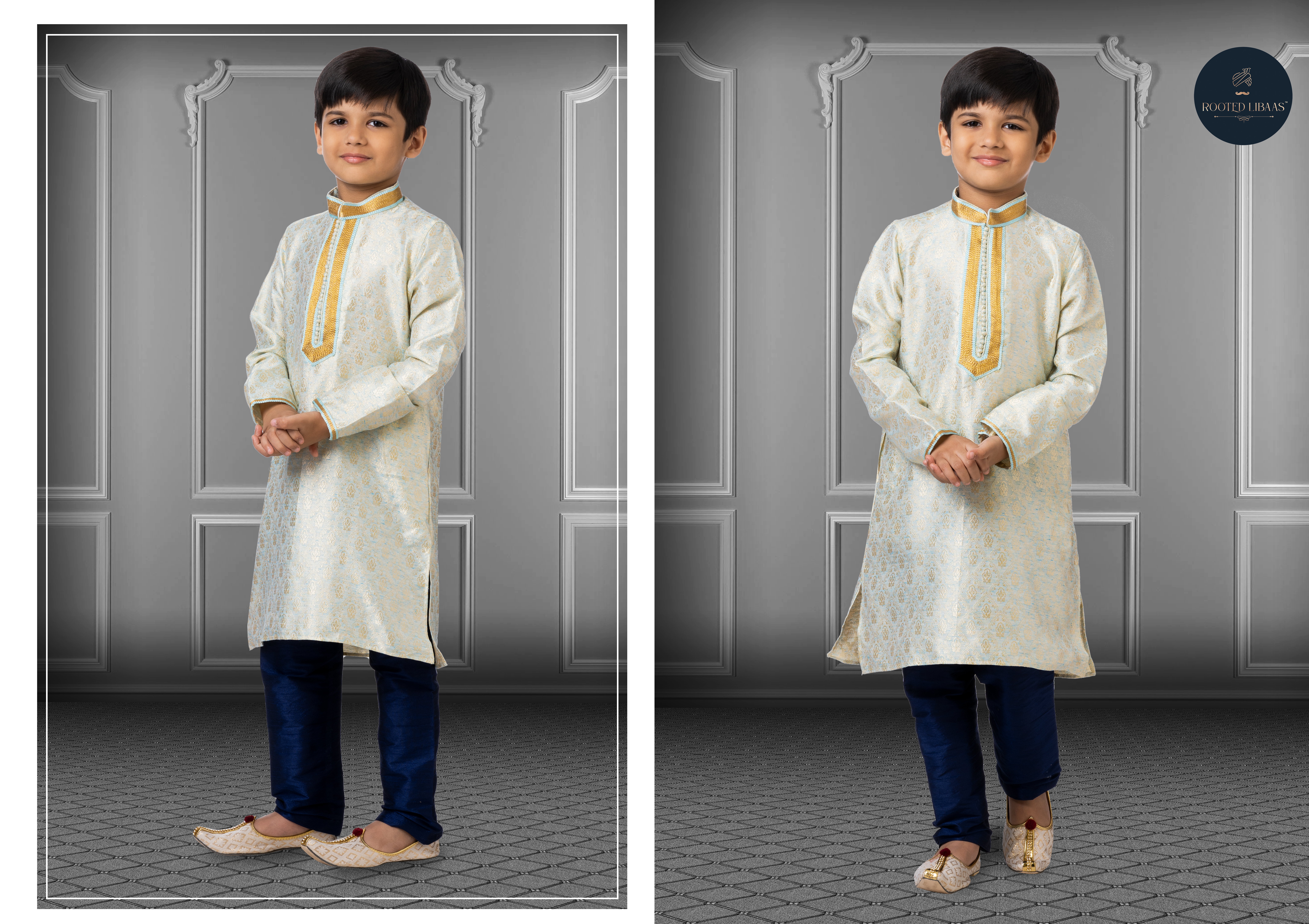 Swarg 681 To 709 Jacquard Silk Wedding Wear Kids Kurta Pajama