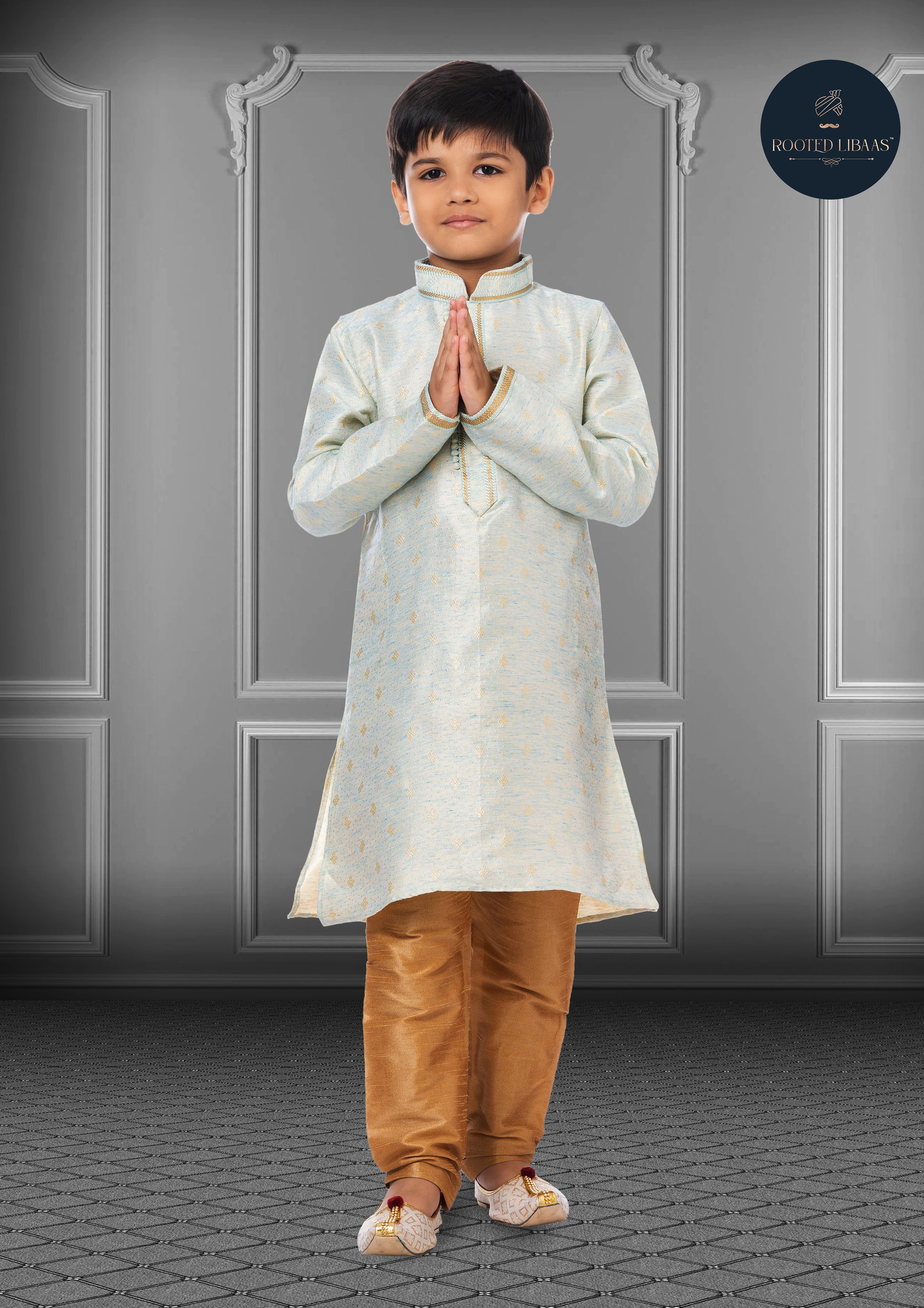Swarg 681 To 709 Jacquard Silk Wedding Wear Kids Kurta Pajama
