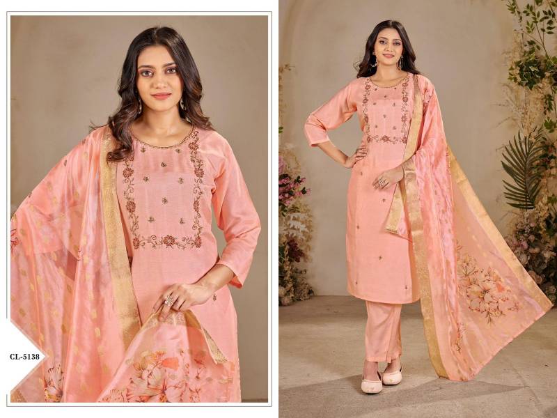 Ladies Flavour 5138 To 5140 Dolla Khatli Work Kurti Pant And Dupatta