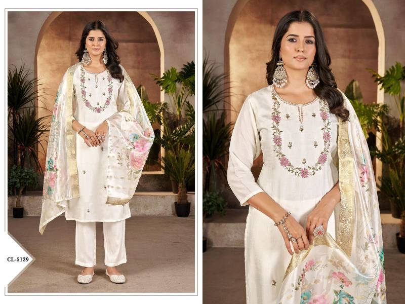 Ladies Flavour 5138 To 5140 Dolla Khatli Work Kurti Pant And Dupatta