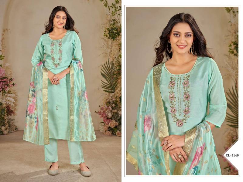 Ladies Flavour 5138 To 5140 Dolla Khatli Work Kurti Pant And Dupatta