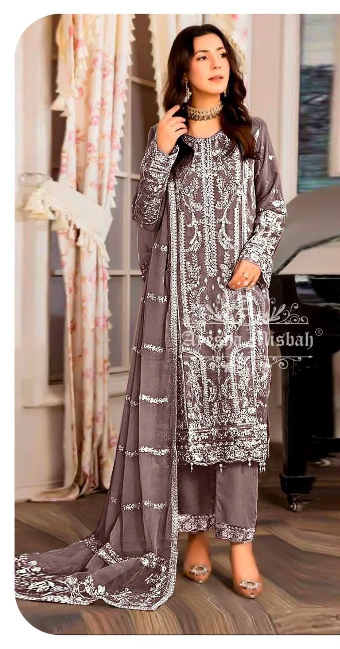 Ayesha Misbah 338 A To F Georgette Work Pakistani Salwar Kameez Suits