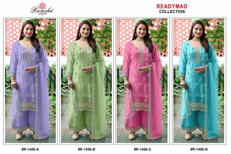 Ramsha R 1406 A To D Crunchy Pakistani Salwar Kameez Collection