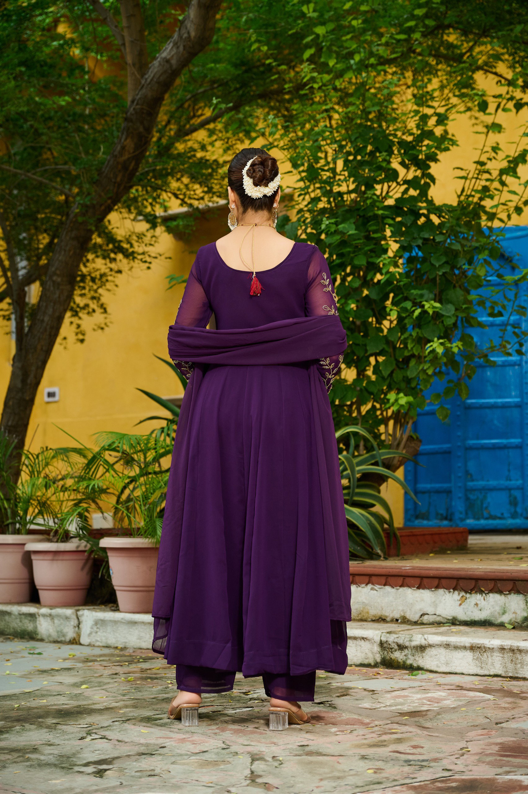 Lekha KA 1201 Faux Blooming Embroidery Kurti Pant With Dupatta