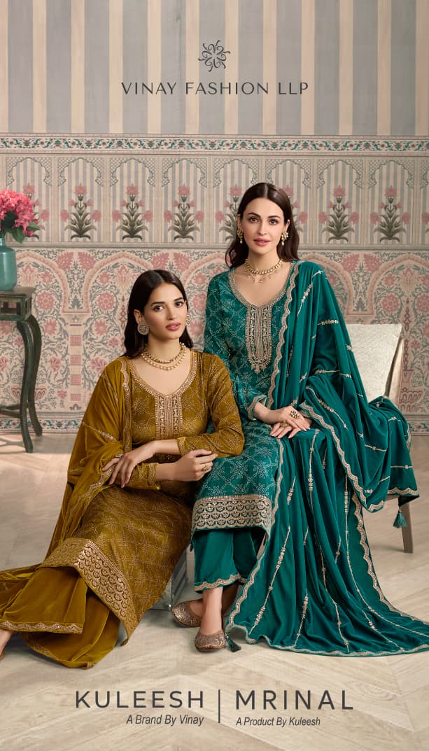 Vinay Kuleesh Mrinal Digital Printed Velvet Work Salwar Kameez