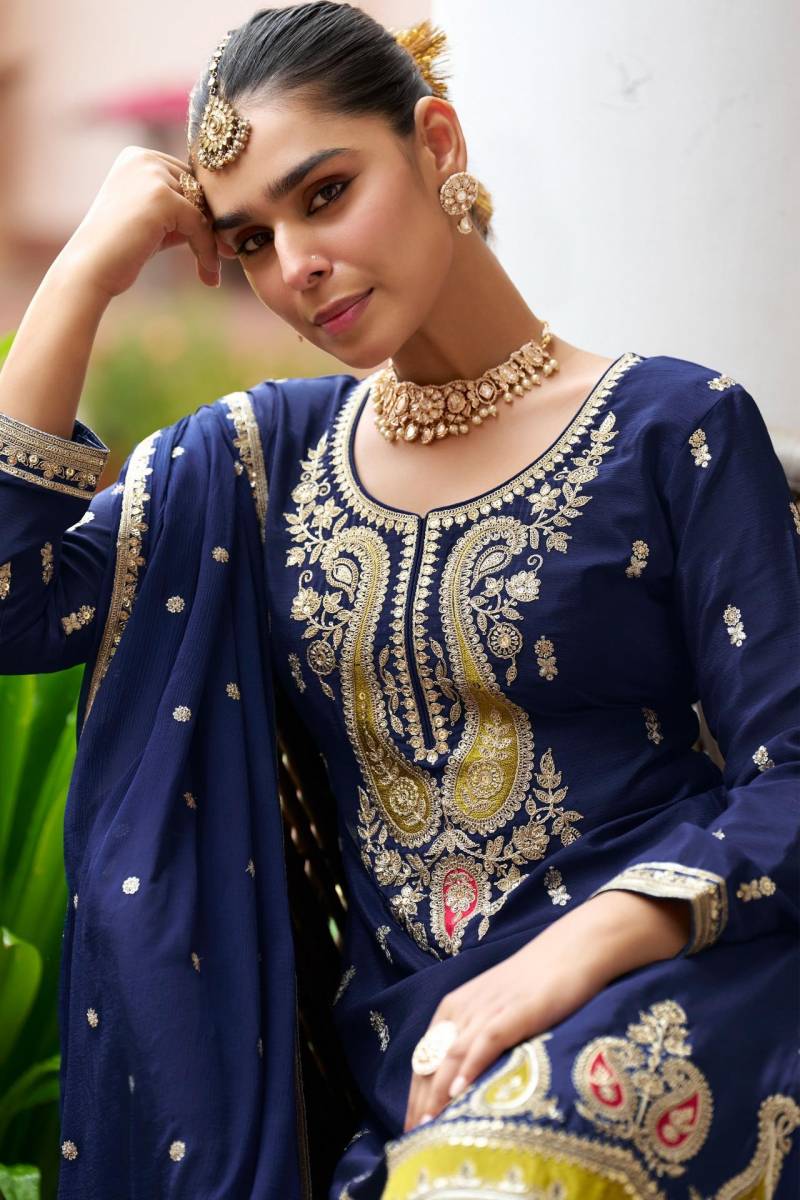 Gulkayra Varnika 7622 To 7624 Chinon Embroidery Salwar Kameez