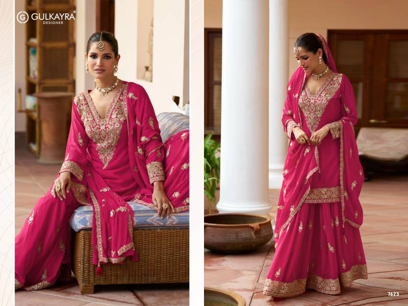 Gulkayra Varnika 7622 To 7624 Chinon Embroidery Salwar Kameez