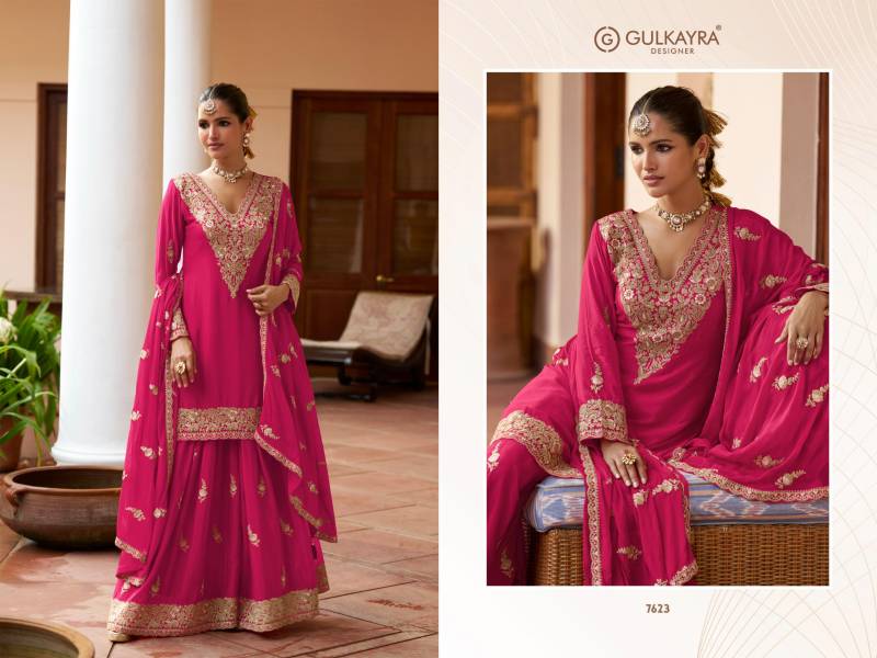 Gulkayra Varnika 7622 To 7624 Chinon Embroidery Salwar Kameez