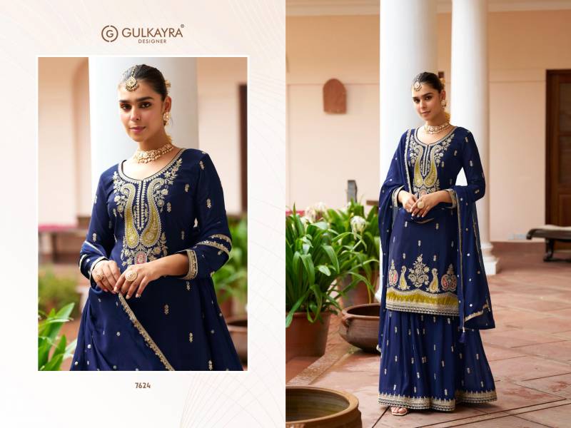 Gulkayra Varnika 7622 To 7624 Chinon Embroidery Salwar Kameez
