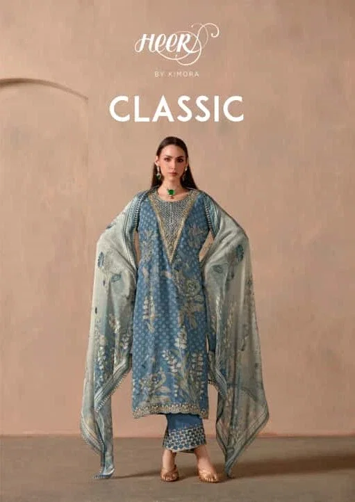 Kimora Heer Classic Muslin Digital Print Work Salwar Kameez Suits