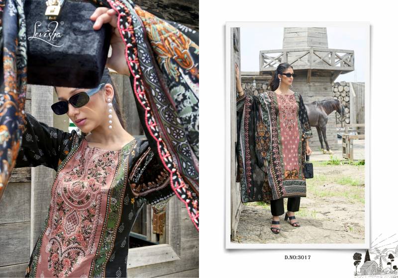 Levisha Nargis Nx Vol 3 Cemric Lawn Cotton Pakistani Dress Material