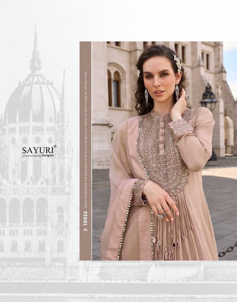 Sayuri Jhalak Crush Silk Embroidered Designer Gown Collection