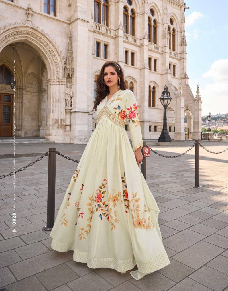 Sayuri Jhalak Crush Silk Embroidered Designer Gown Collection