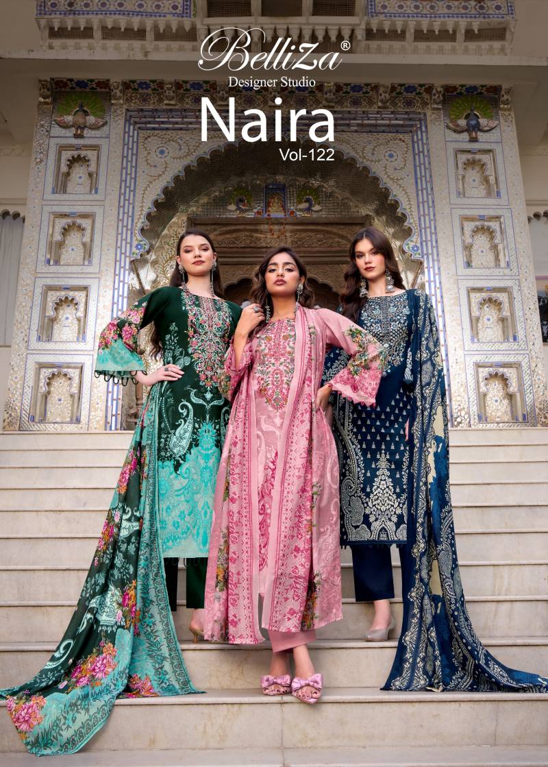 Belliza Naira Vol 122 Cotton Digital Print Dress Material Collection