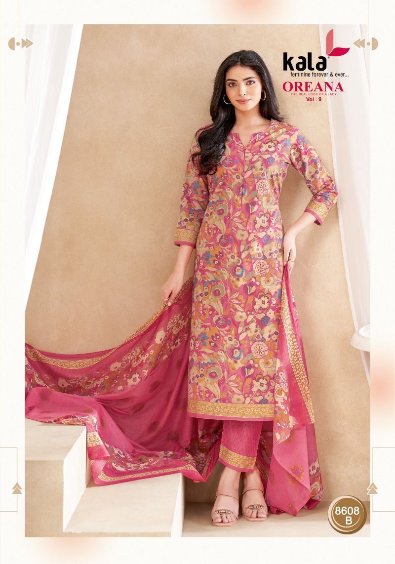Kala Oreana Vol 9 Pure Cotton Printed Dress Material
