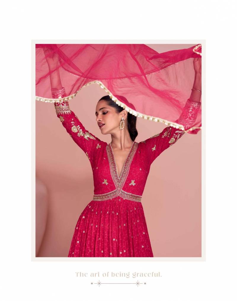Sayuri Navya Georgette Embroidered Festival Wear Gown Collection