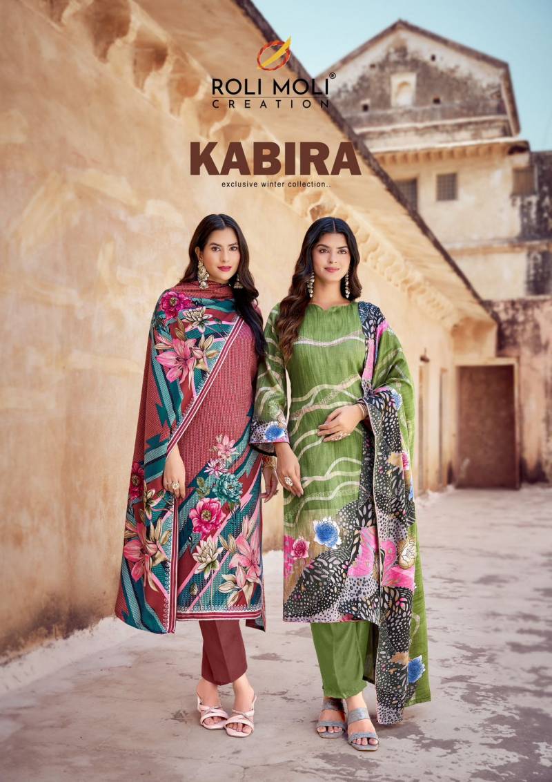 Roli Moli Kabira Pashmina Printed Dress Material Collection