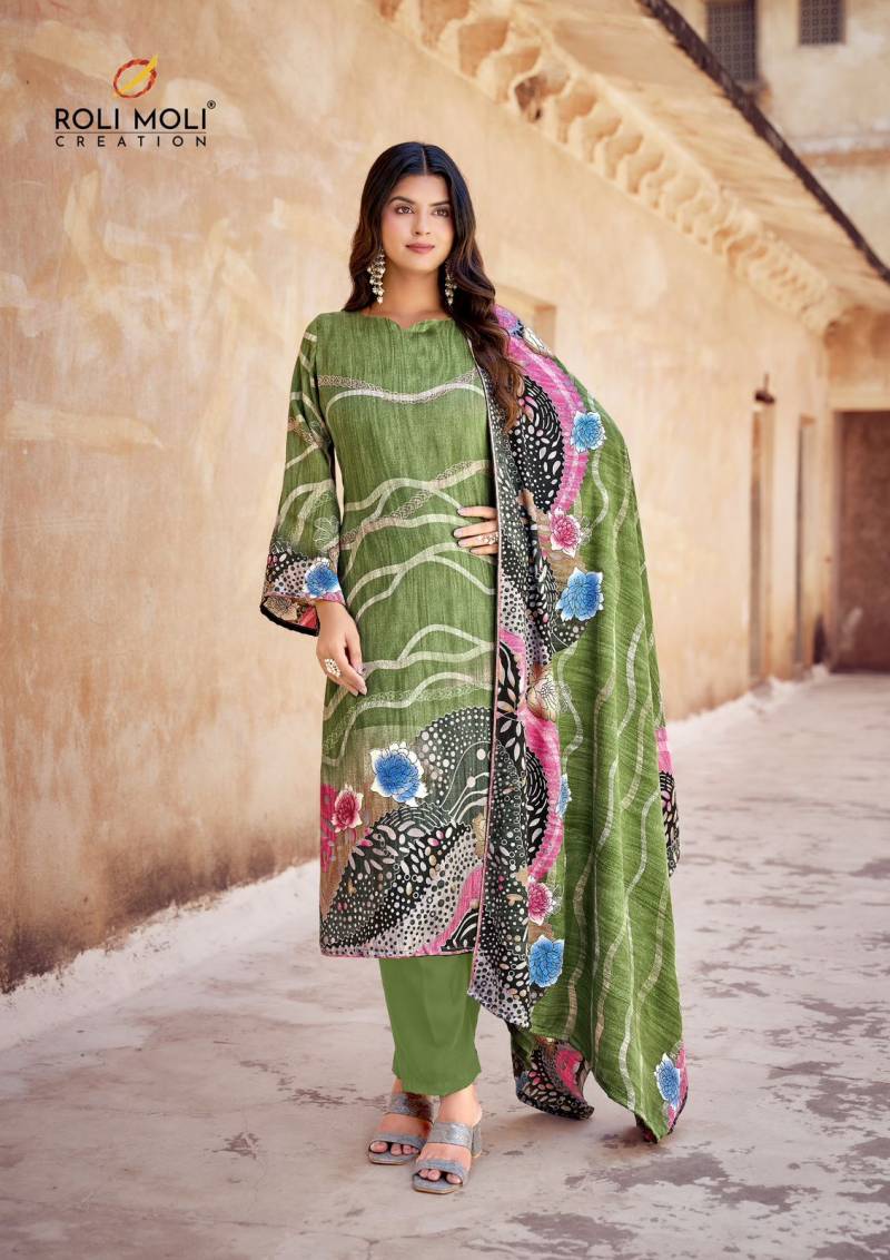 Roli Moli Kabira Pashmina Printed Dress Material Collection