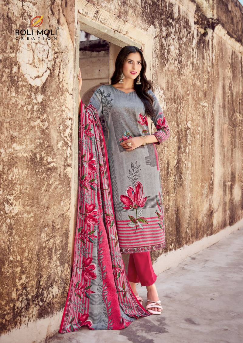 Roli Moli Kabira Pashmina Printed Dress Material Collection
