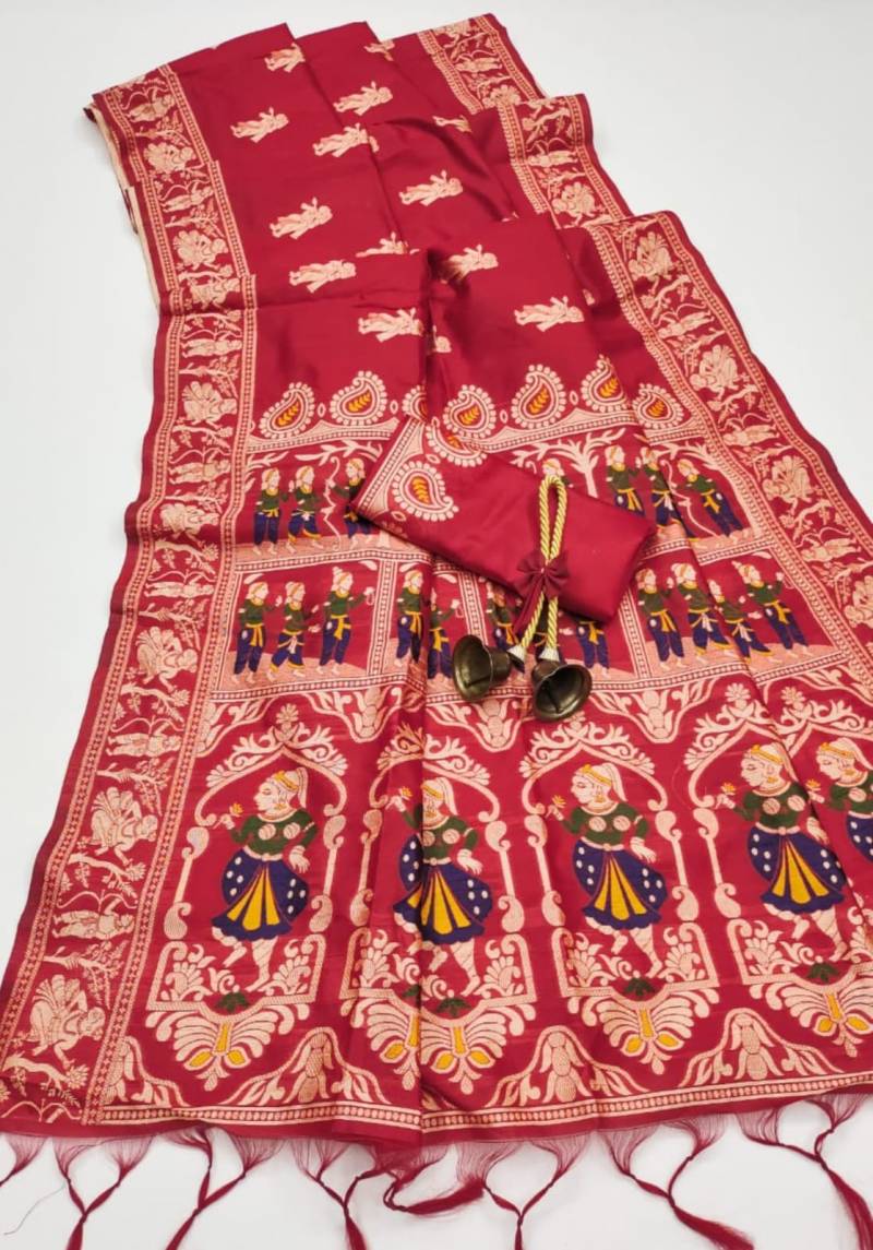 Vt 6052 T Soft Handloom Silk Traditional Saree Collection