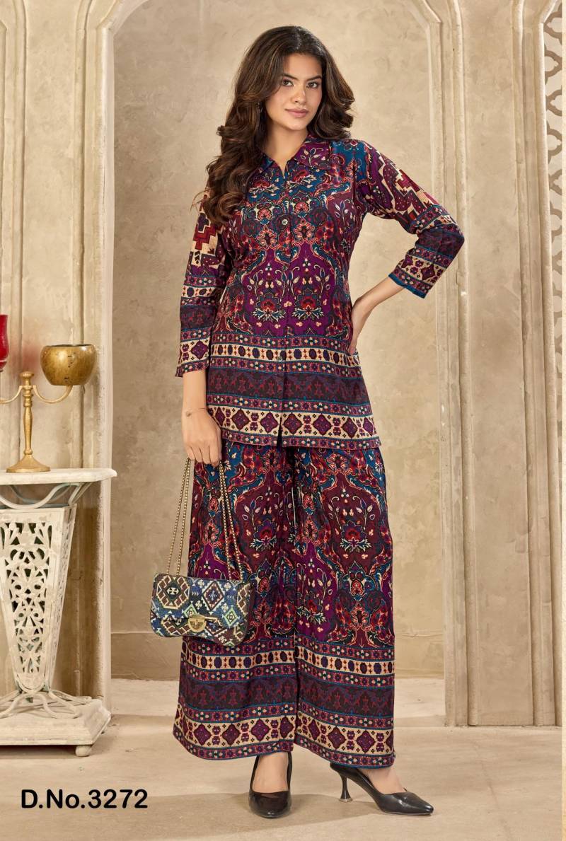 Ladies Flavour 3269 And 3273 Rayon Print Casual Wear Top And Bottom