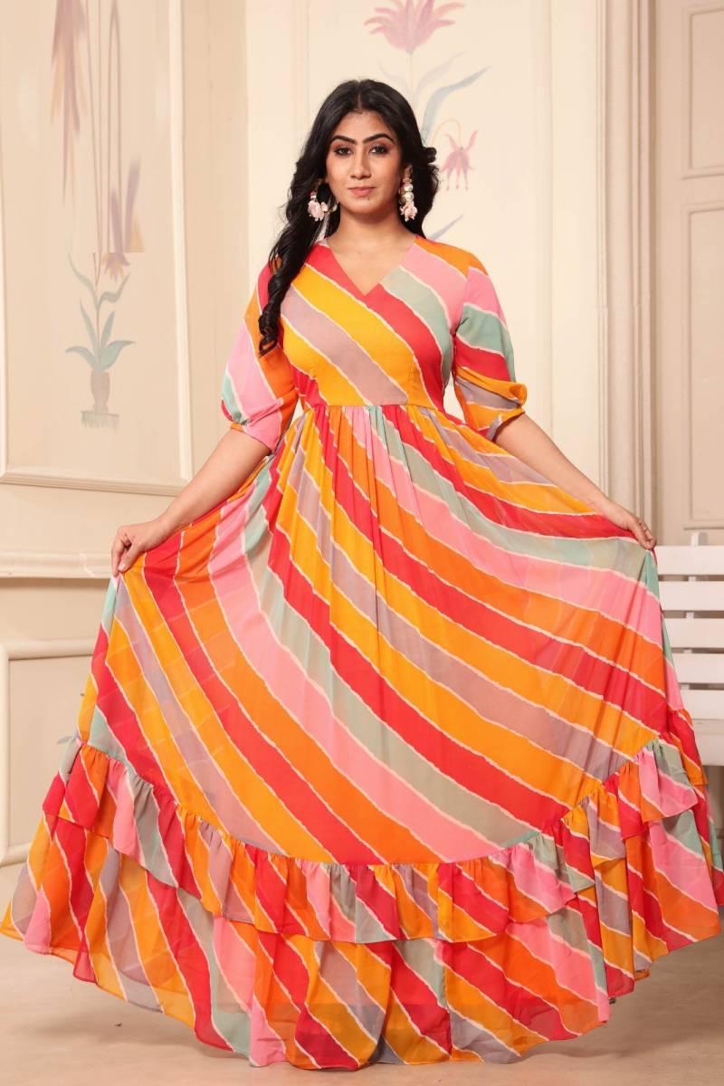 Ctz Khilaa Georgette Crepe Fancy Gown Collection