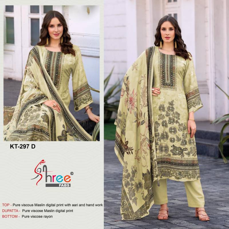 Shree Kt 297 Viscose Maslin Digital Print Salwar Kameez Suits