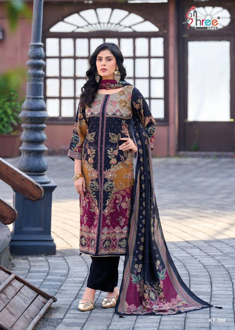 Shree Kt 300 Viscose Muslin Digital Print Work Salwar Kameez Suits