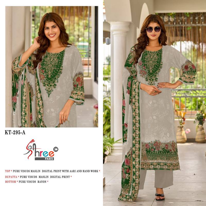 Shree Kt 295 Viscose Maslin Digital Print Work Salwar Kameez
