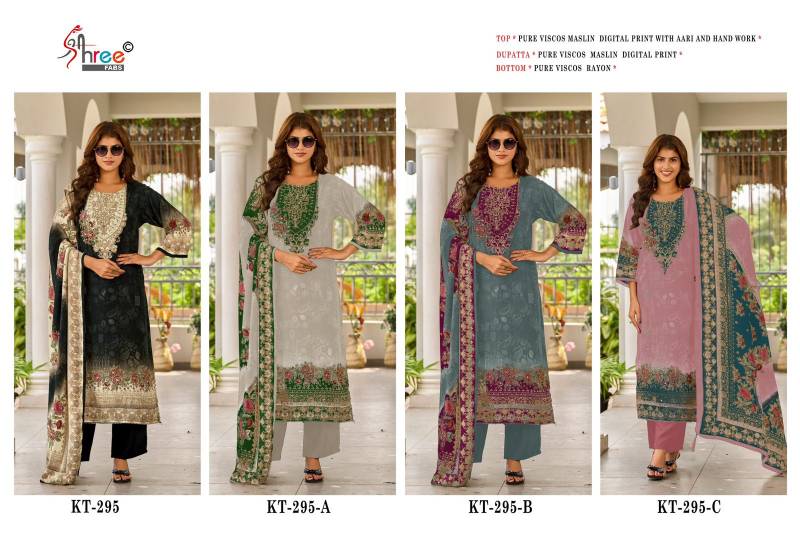 Shree Kt 295 Viscose Maslin Digital Print Work Salwar Kameez