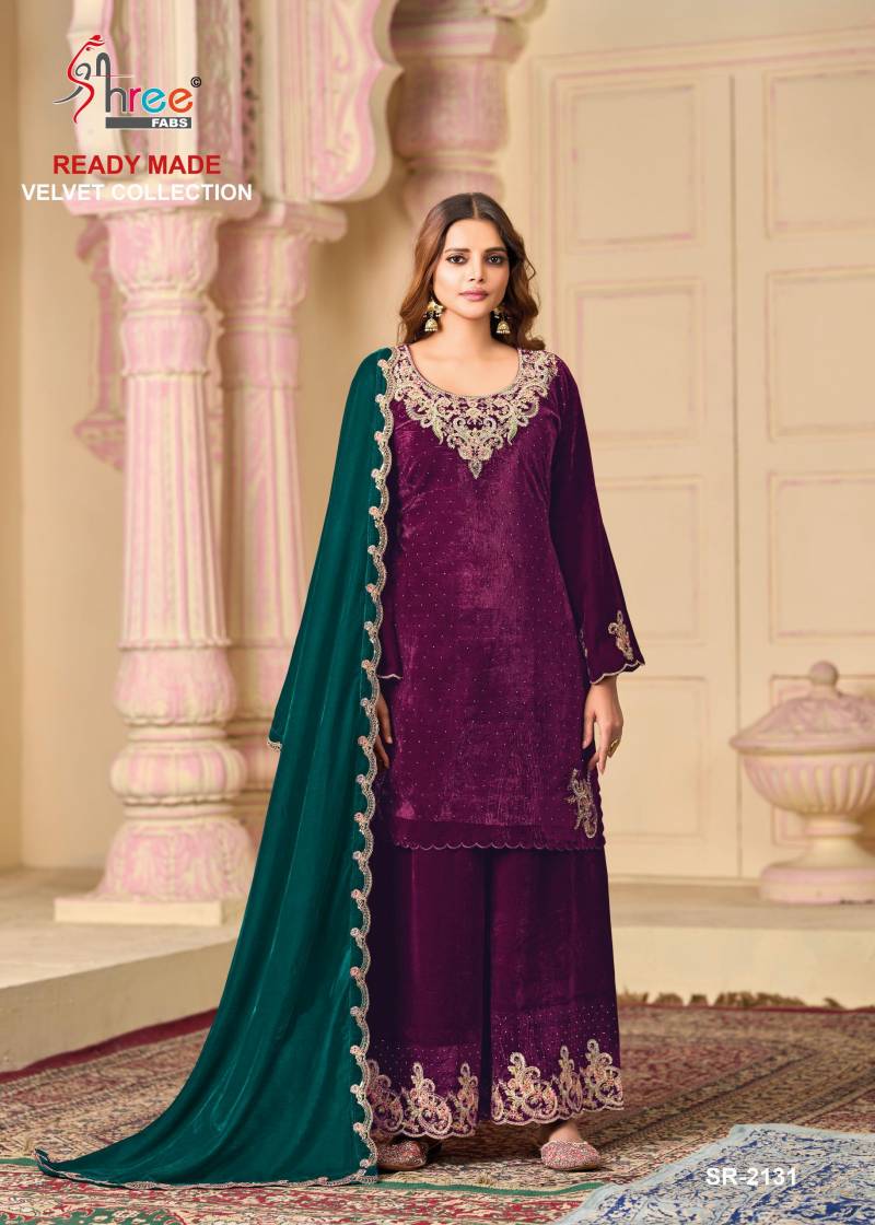 Shree Sr 2131 A To D Velvet Zarkan Pakistani Readymade Collection