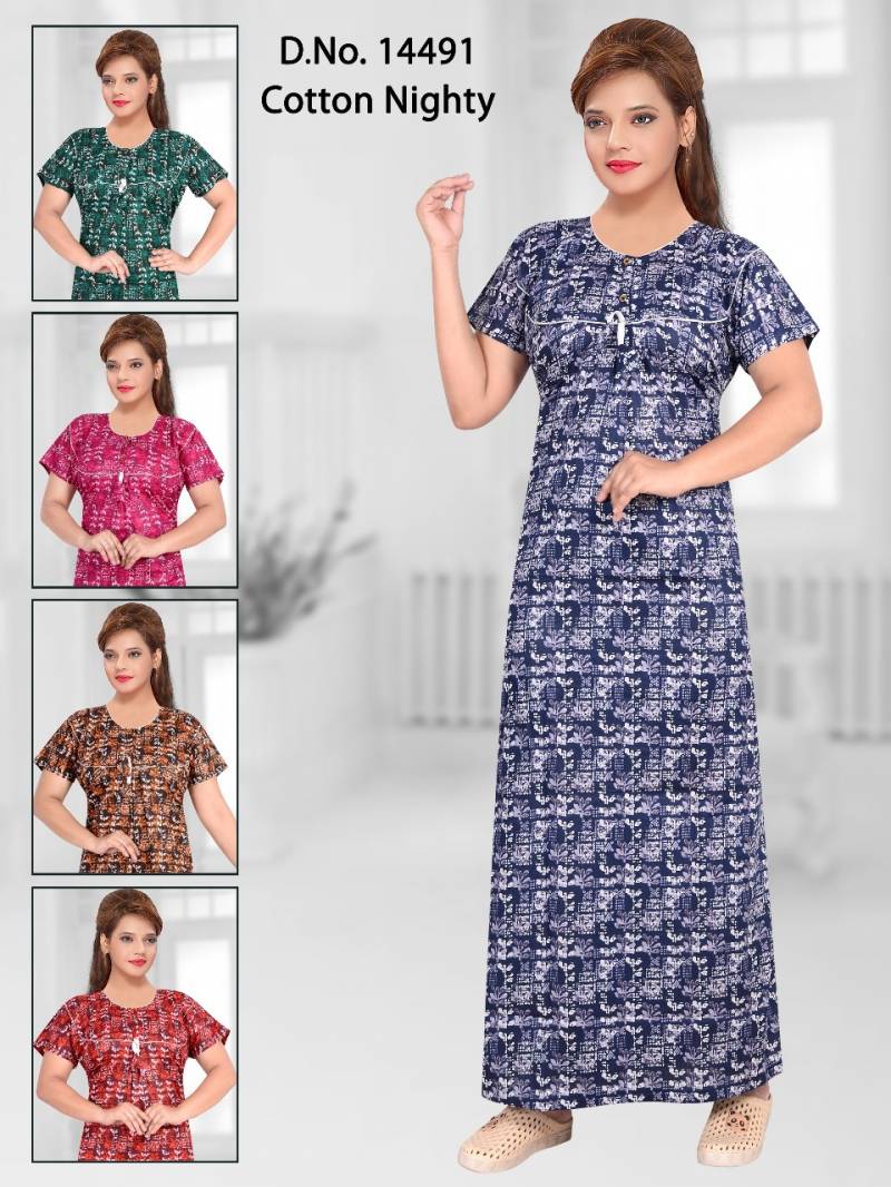 Seven Cross 14491 To 96 Cotton Printed Nighty Suits Collection