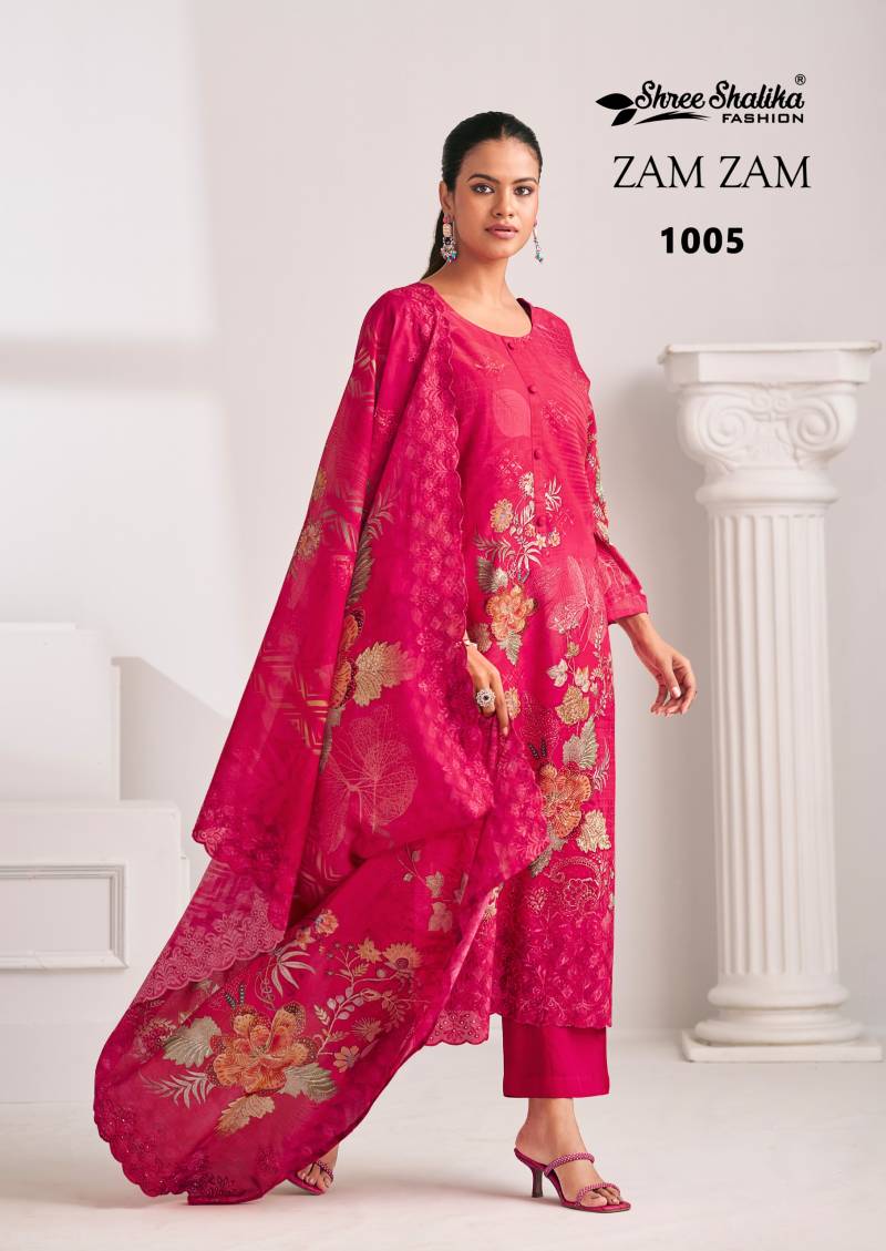 Shree Shalika Zam Zam Cotton Lawn Digital Print Work Dress Material