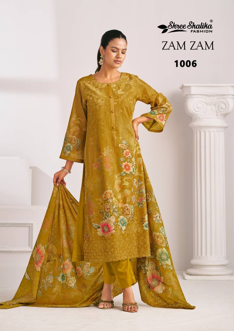 Shree Shalika Zam Zam Cotton Lawn Digital Print Work Dress Material